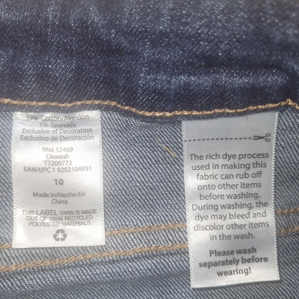 Time and Tru Womens Blue Distressed Shorts High Rise Stretch Pockets Size 10 - Picture 3 of 8